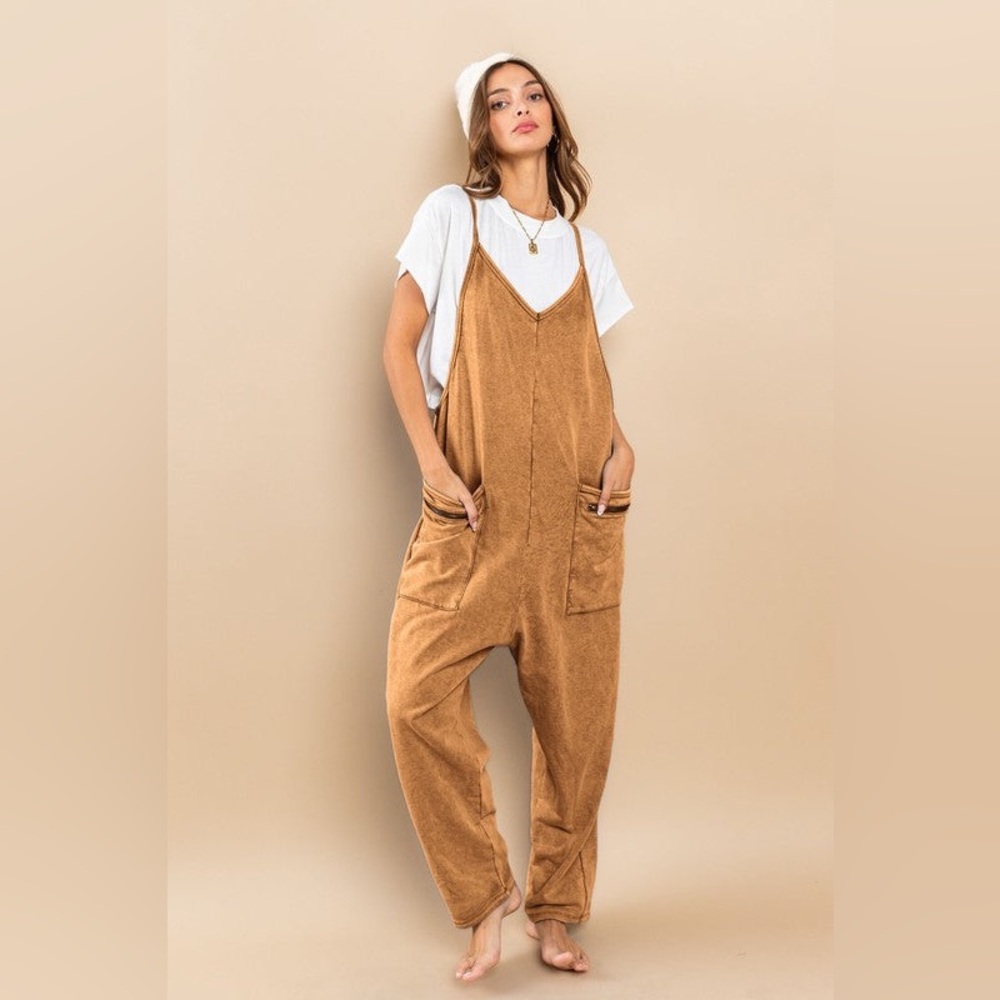 NEW Ces Femme French Jumpsuit In Camel